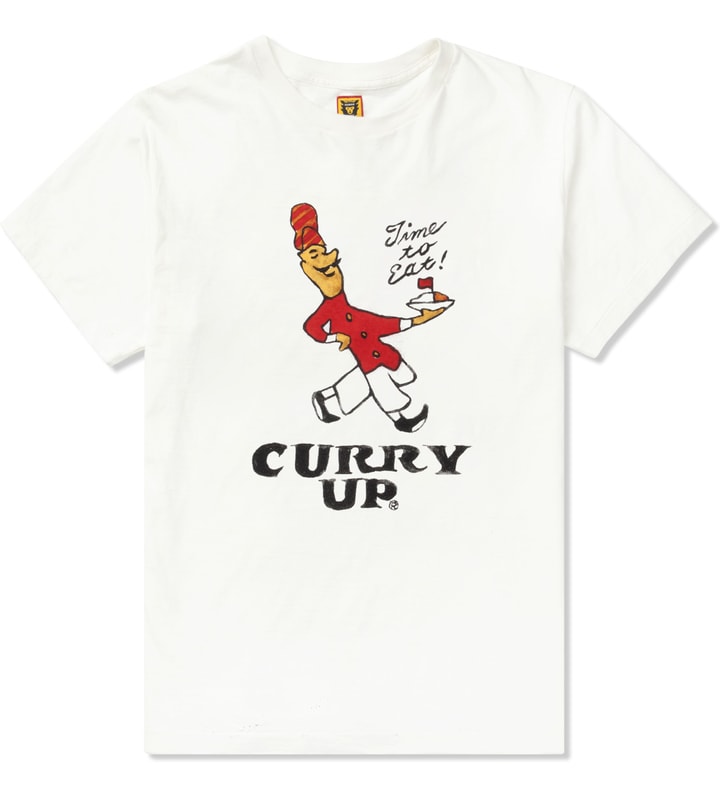 Human Made - White Curry Up! T-Shirt | HBX Human Made - White Curry Up! T-Shirt | HBX