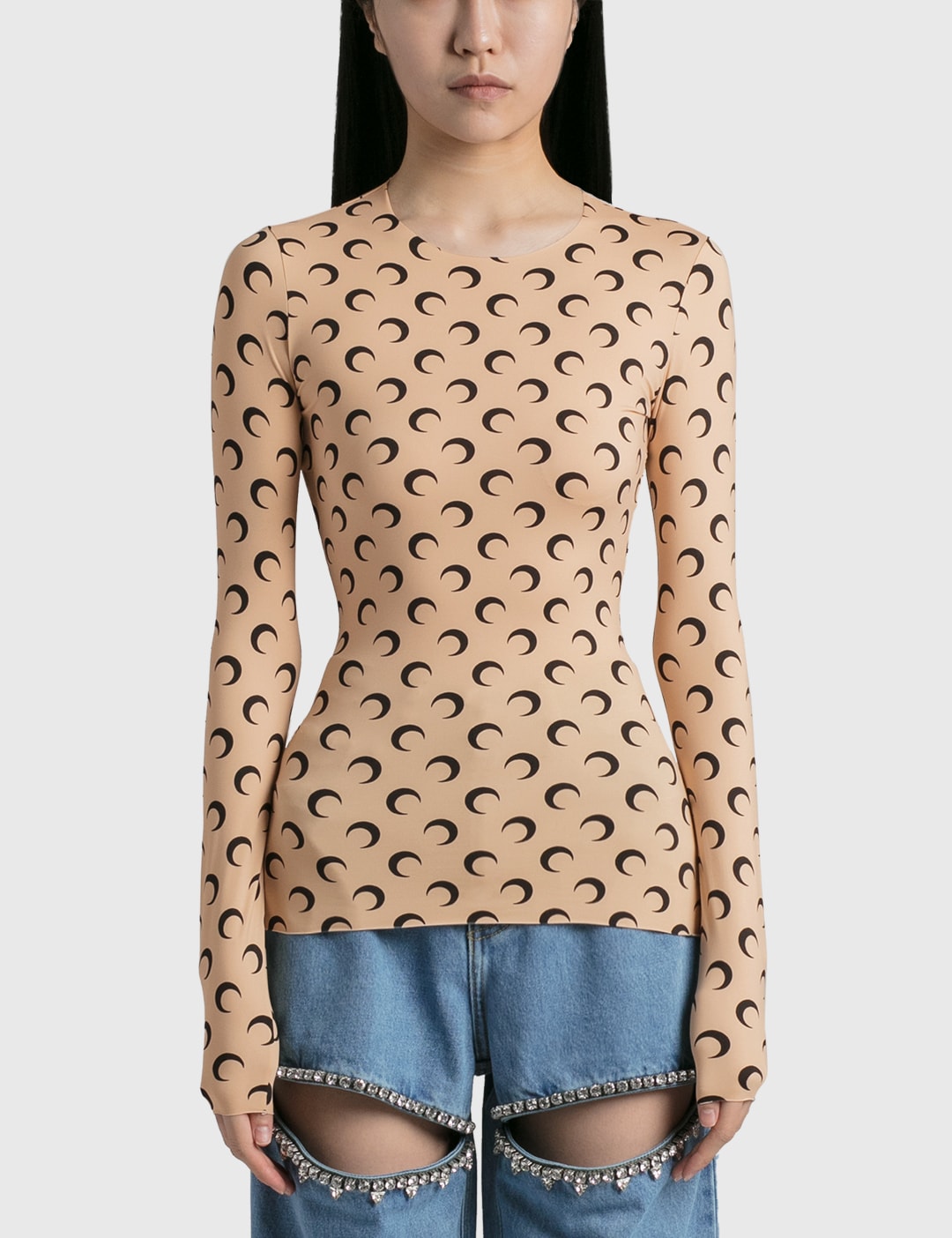 Marine Serre SECOND SKIN MOON TOP HBX HYPEBEAST 為您搜羅全球潮流時尚品牌