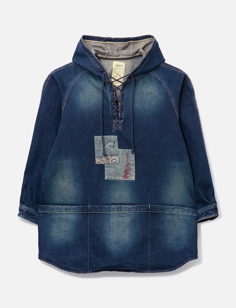 GOOPiMADE - GOOPiMADE x Syndro Pocketed Denim Hoodie | HBX