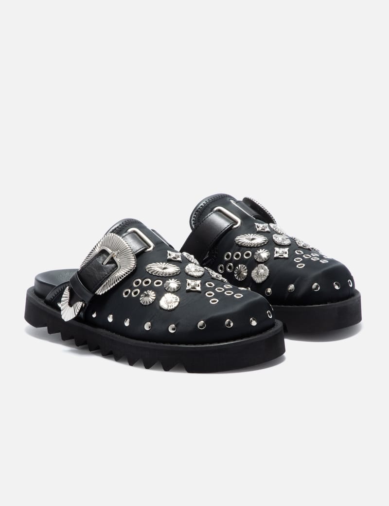 Toga Pulla 40mm Leather Sandals | Black | FARFETCH