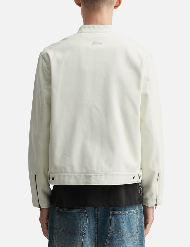 【関税込み】Dime オフホワイト＆グリーン Moto ジャケット Dime Off-white Moto Jacket | ModeSens