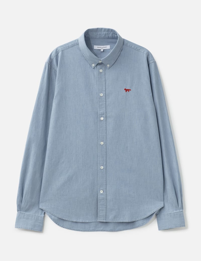 MAISON KITSUNÉ　OXFORD TRICOLOR FOX Maison Kitsuné - Classic Tricolor Fox Oxford Shirt | HBX