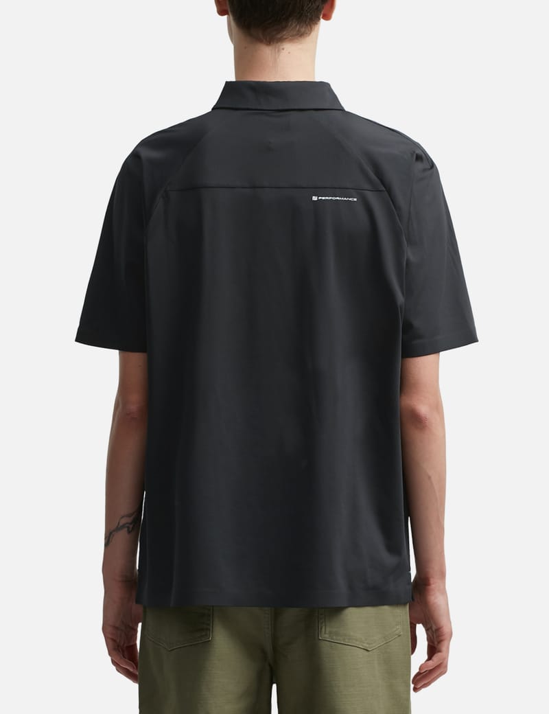 Malbon Golf Malbon Performance Zip Raglan Polo - メッシュバック