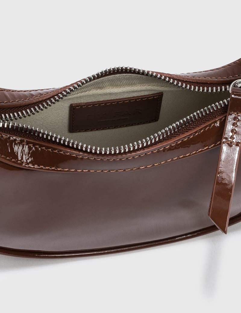 BY FAR - MINI SOHO CHOCOLATE PATENT LEATHER | HBX