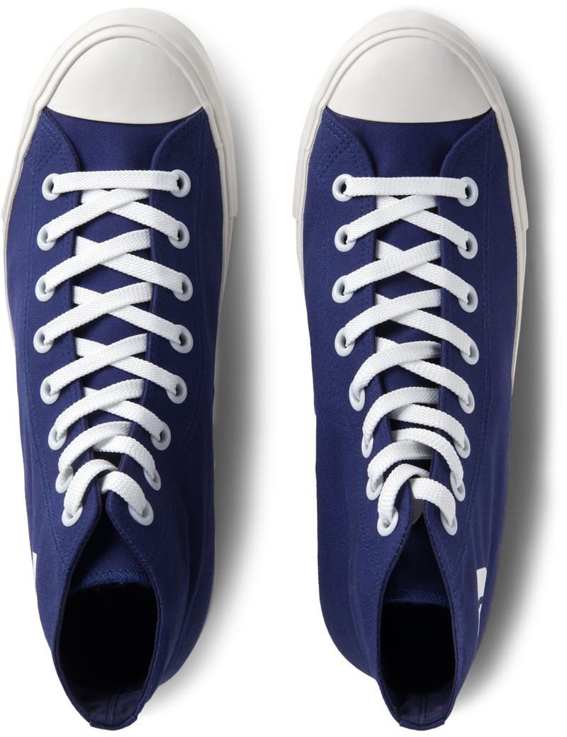 Undercover - Navy 'U' Canvas High Top Classic Sneakers | HBX