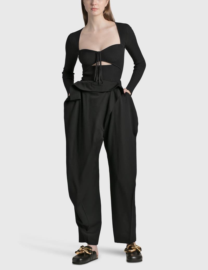 JW Anderson - FOLD OVER TAILORED TROUSERS | HBX - Globally