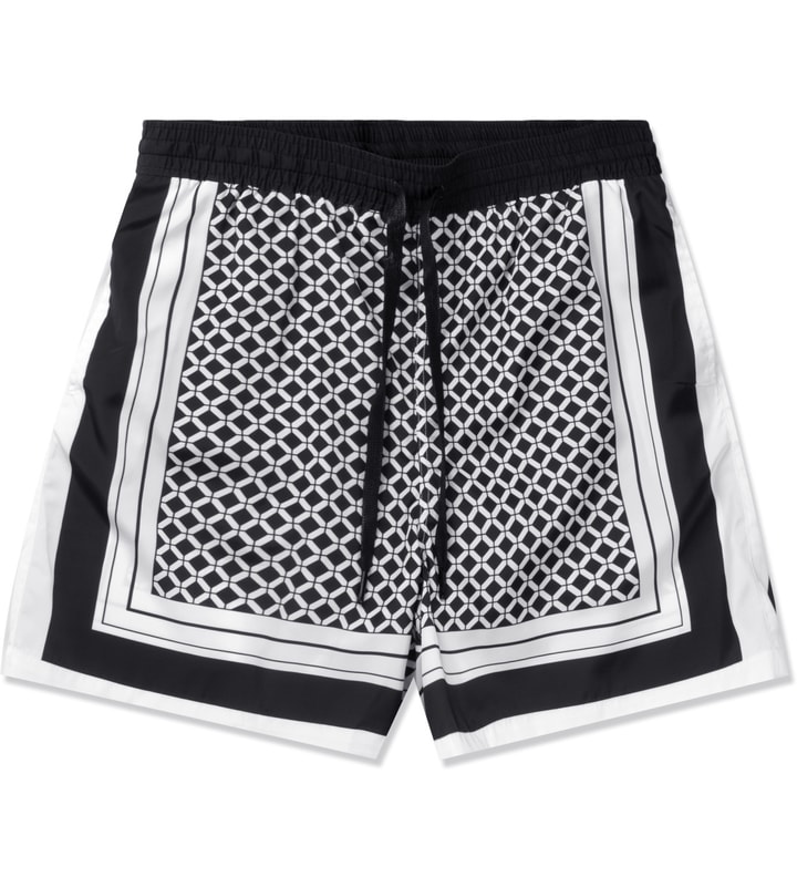 Stampd - Black/White Geo Print Trunks | HBX - ハイプビースト