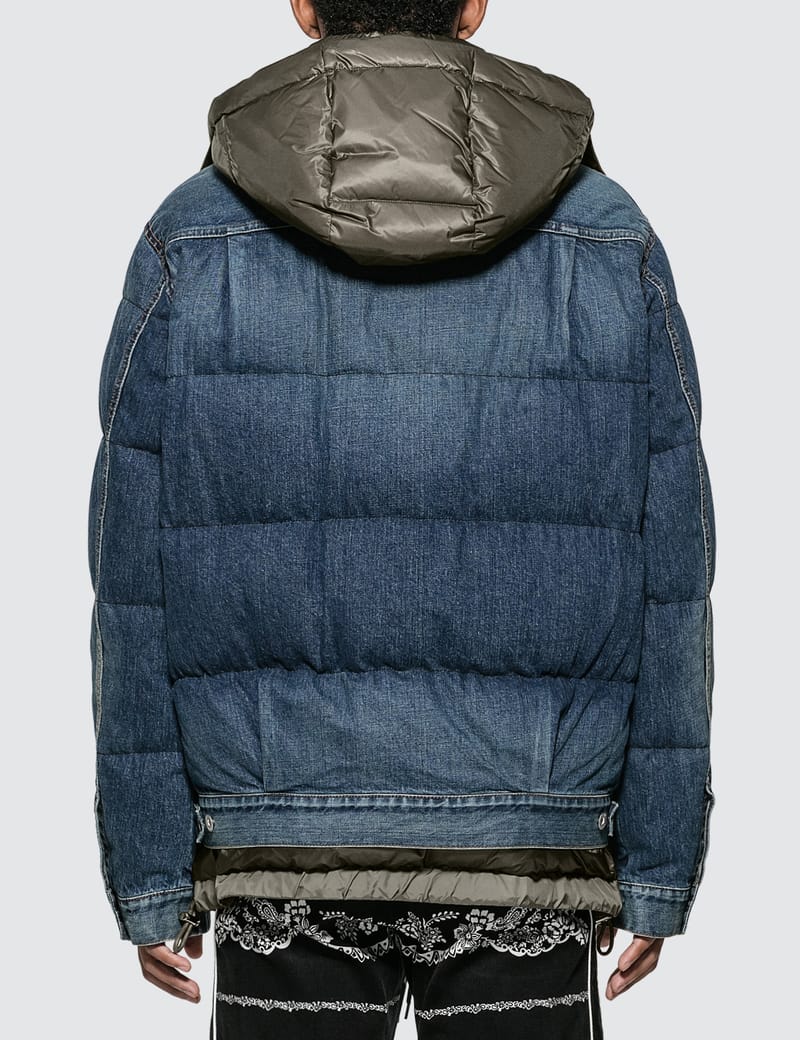 Sacai denim sales down jacket