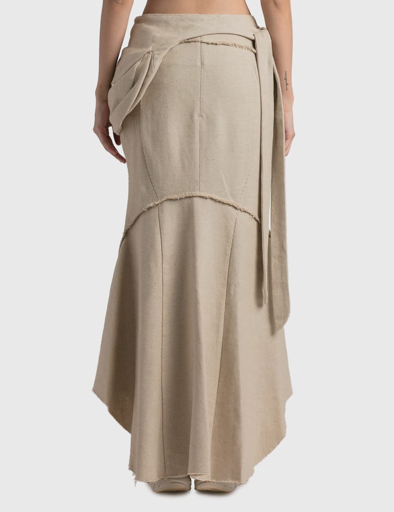Hyein Seo - HEMP SKIRT WITH WAIST BAG | HBX