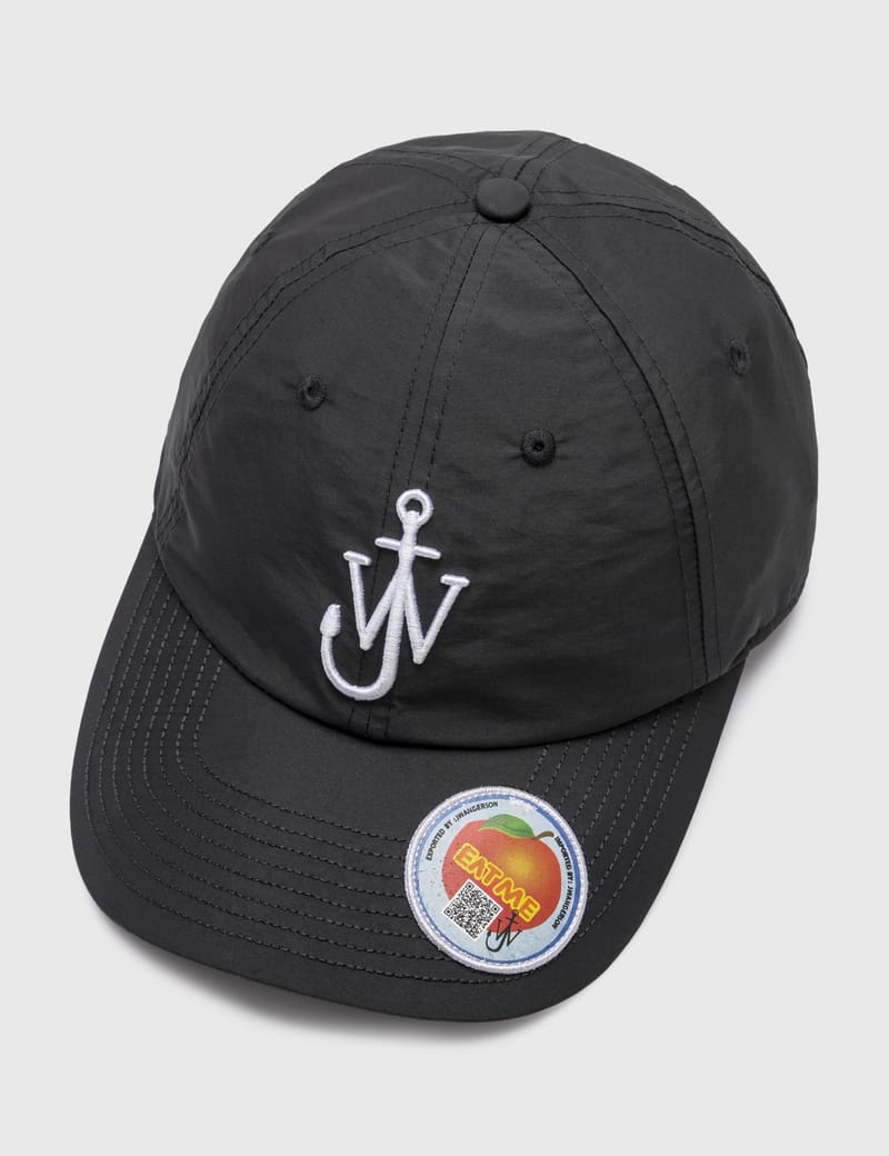 JW ANDERSON ブラックキャップ O/S JW Anderson アンカーロゴ ベースボールキャップ | ブラック
