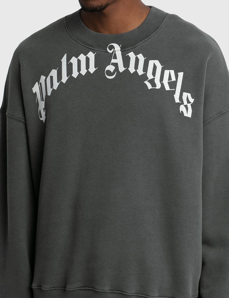 Palm Angels - Curved Logo Sweatshirt | HBX - Globally