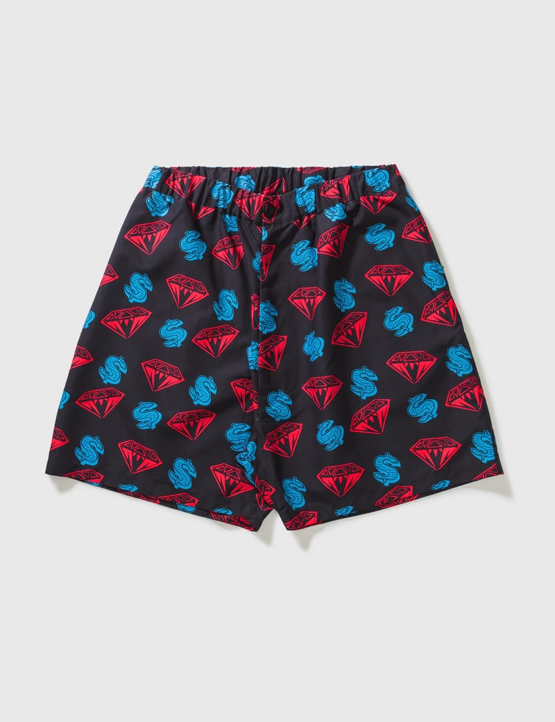 BBC ICECREAM DIAMONDS DOLLAR SHORTS Billionaire Boys Club - BBC Diamond Dollars Shorts - G-Black