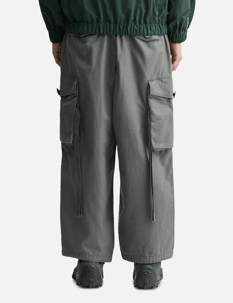 KREATE Multi-Pocket Wide-Leg Cargo Trousers