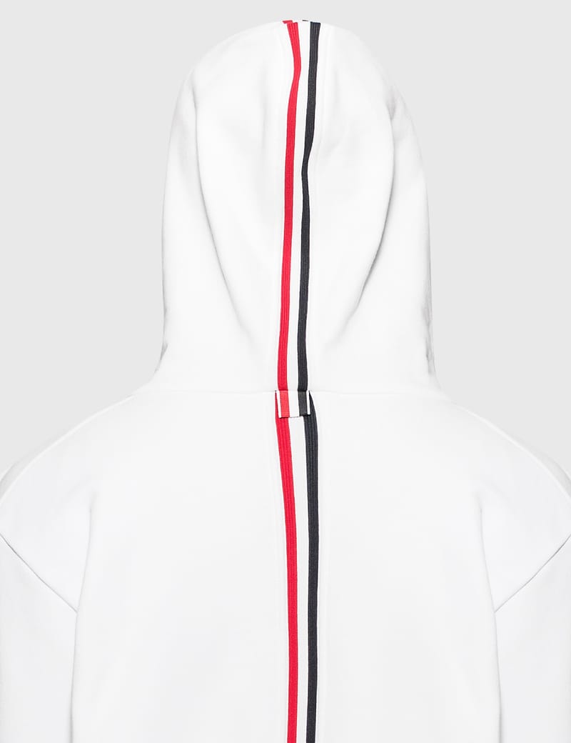 Thom Browne - Tricolor Stripe Band Zip Hoodie | HBX