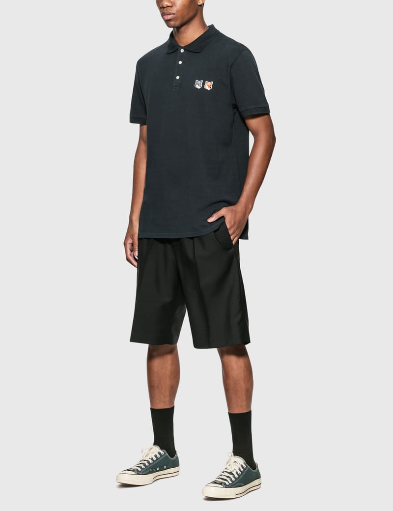 Maison Kitsuné - Double Fox Head Patch Polo | HBX