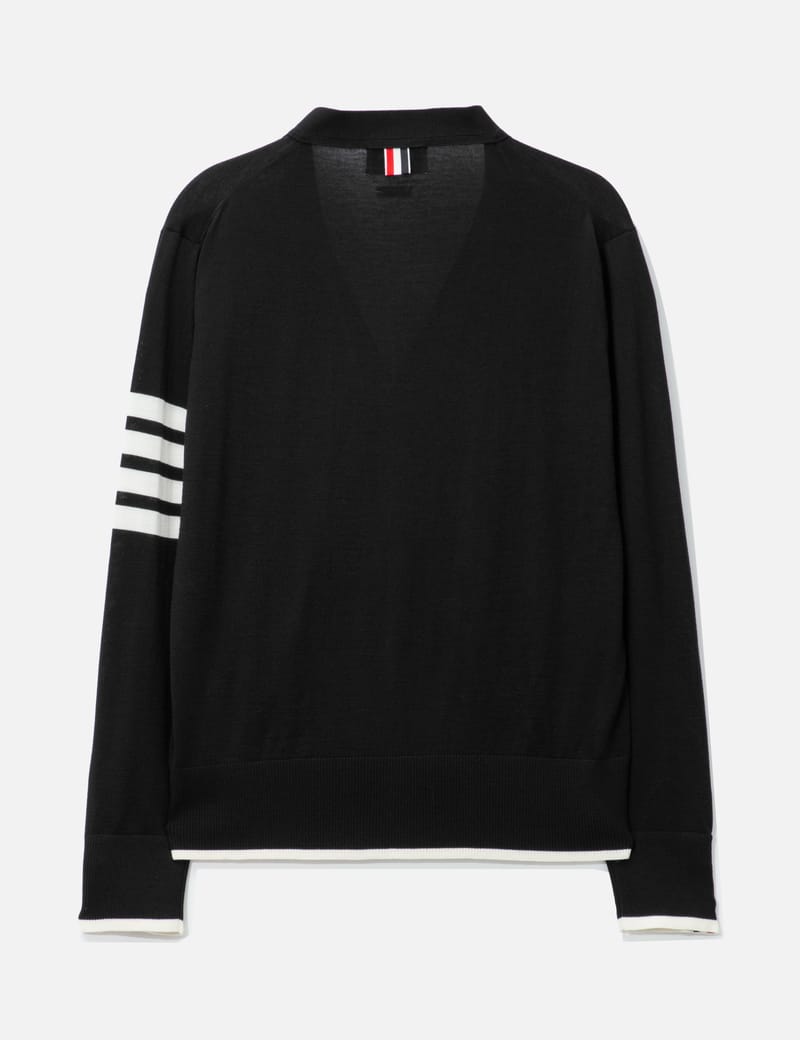 Thom Browne - Fine Merino Wool 4-Bar Relaxed Fit Cardigan