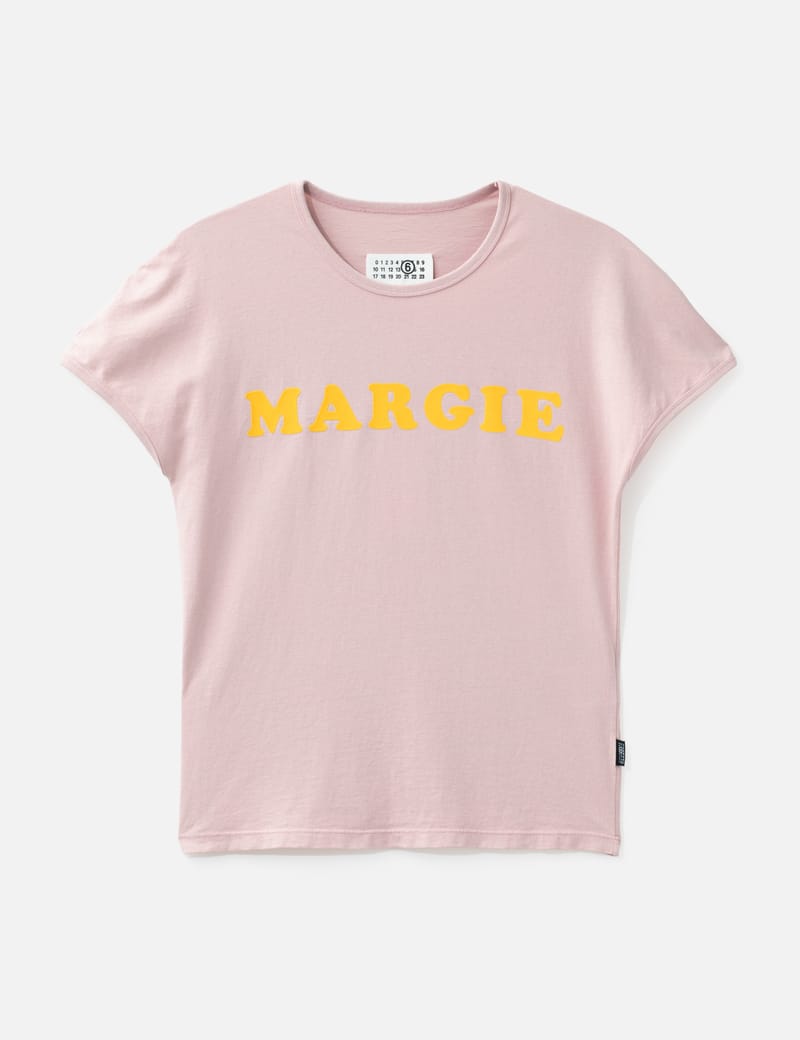 MM6 Maison Margiela ピンク 半袖Tシャツ MM6 Maison Margiela Vintage Jersey T-Shirt - Heavy cotton tee in