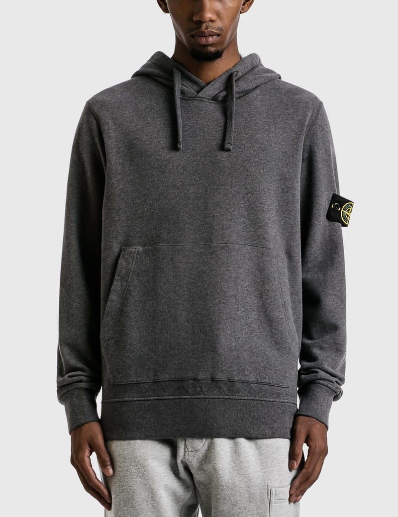 Stone island grey discount hoodie