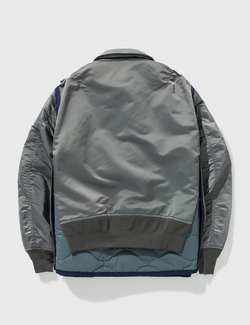 Sacai - Nylon Twill Mix Blouson Jacket | HBX - Globally Curated