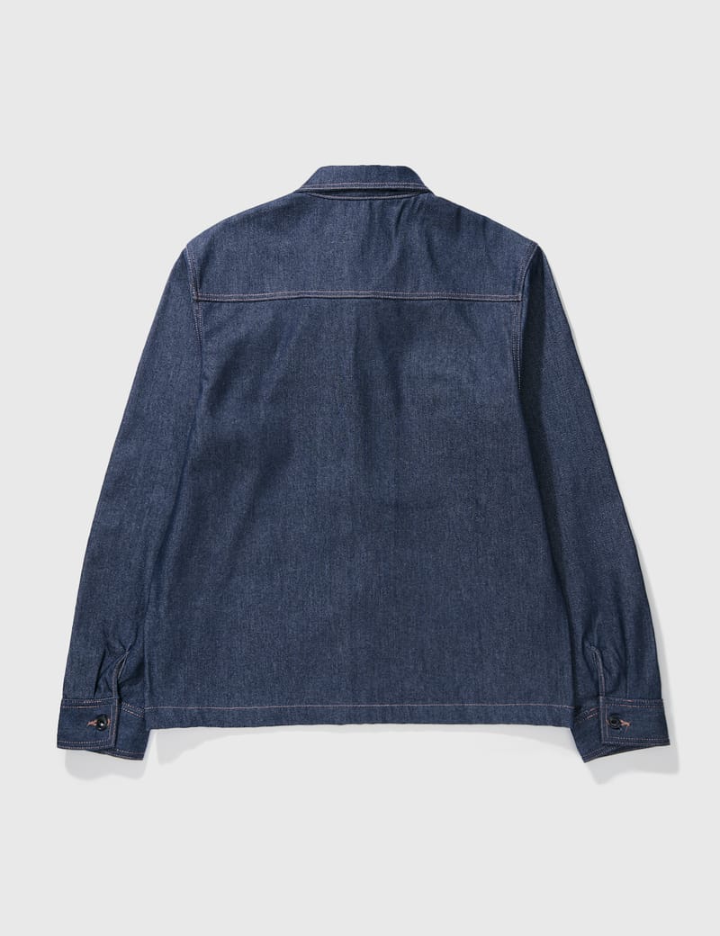 Stüssy - Denim Zip Up Work Shirt | HBX - ハイプビースト(Hypebeast ...