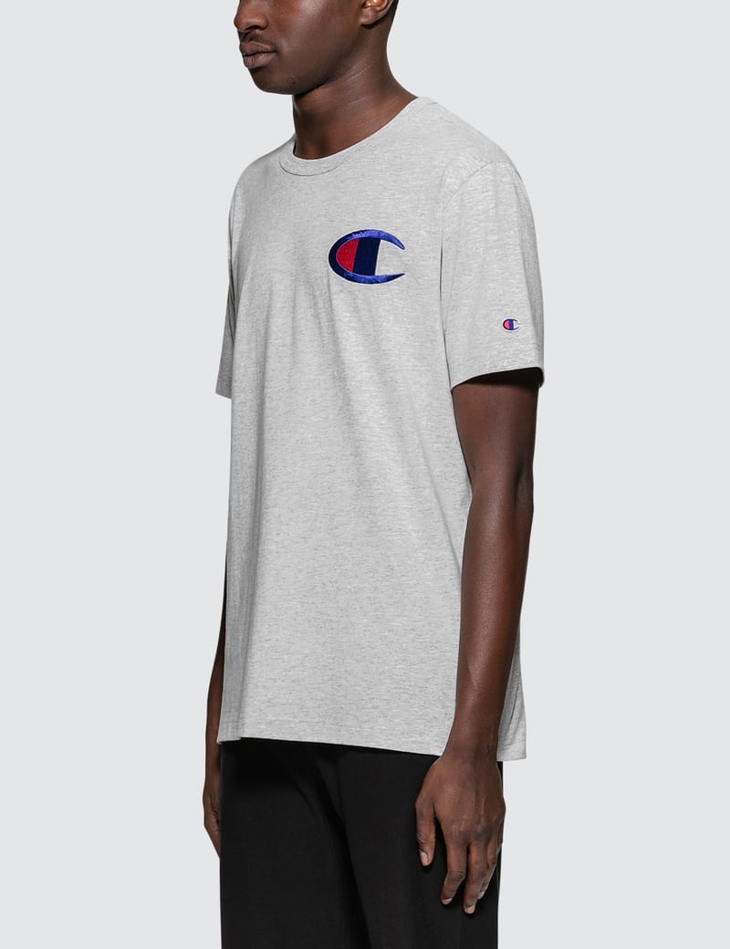 Big logo champion t shirt on sale