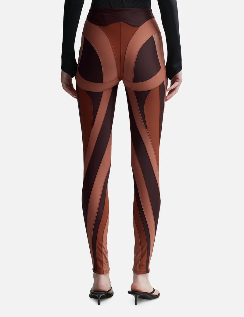 【関税込み】Mugler マルチカラー Spiral レギンス Mugler - Opaque Spiral Leggings | HBX - Globally Curated