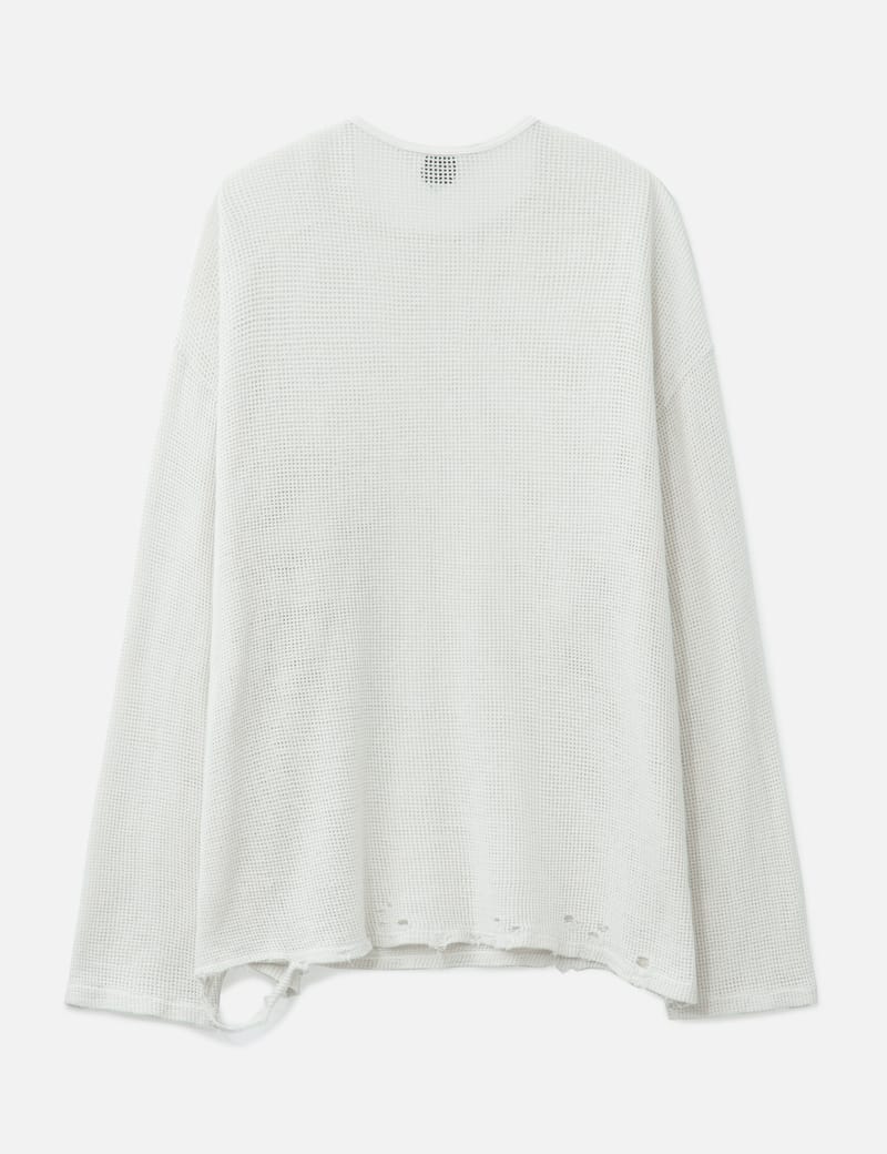 ANCELLM／アンセルム／DYED MESH ANCELLM DYED MESH LS T-SHIRT NAVY