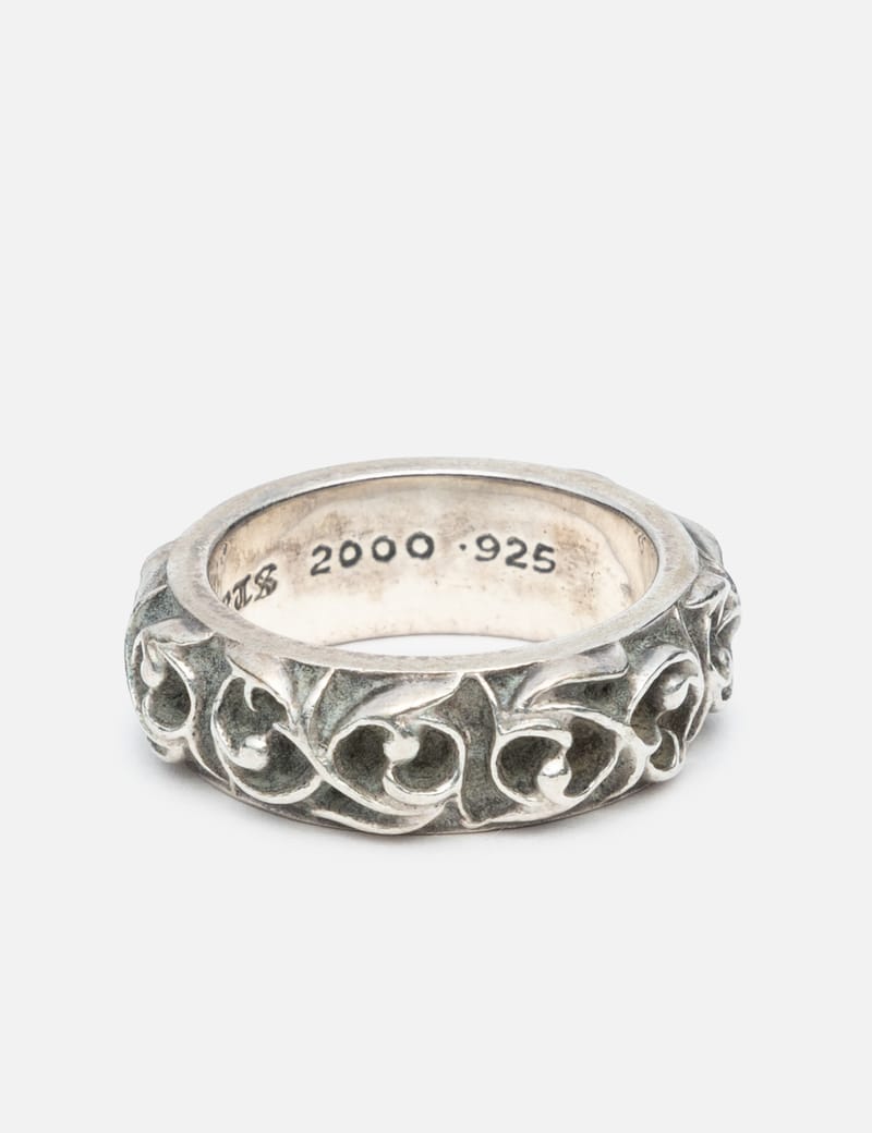 Chrome Hearts Eternity Vine Ring - Oxidized silver band with