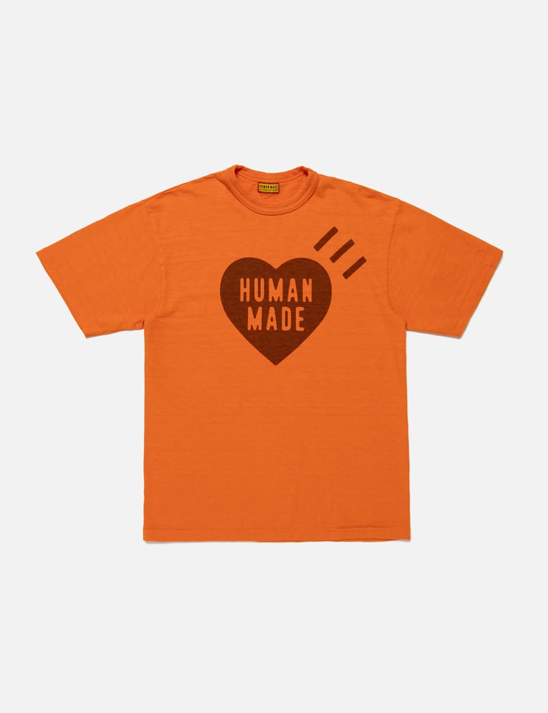 Human Made Color T-shirt - Orange slub-cotton graphic crewneck tee