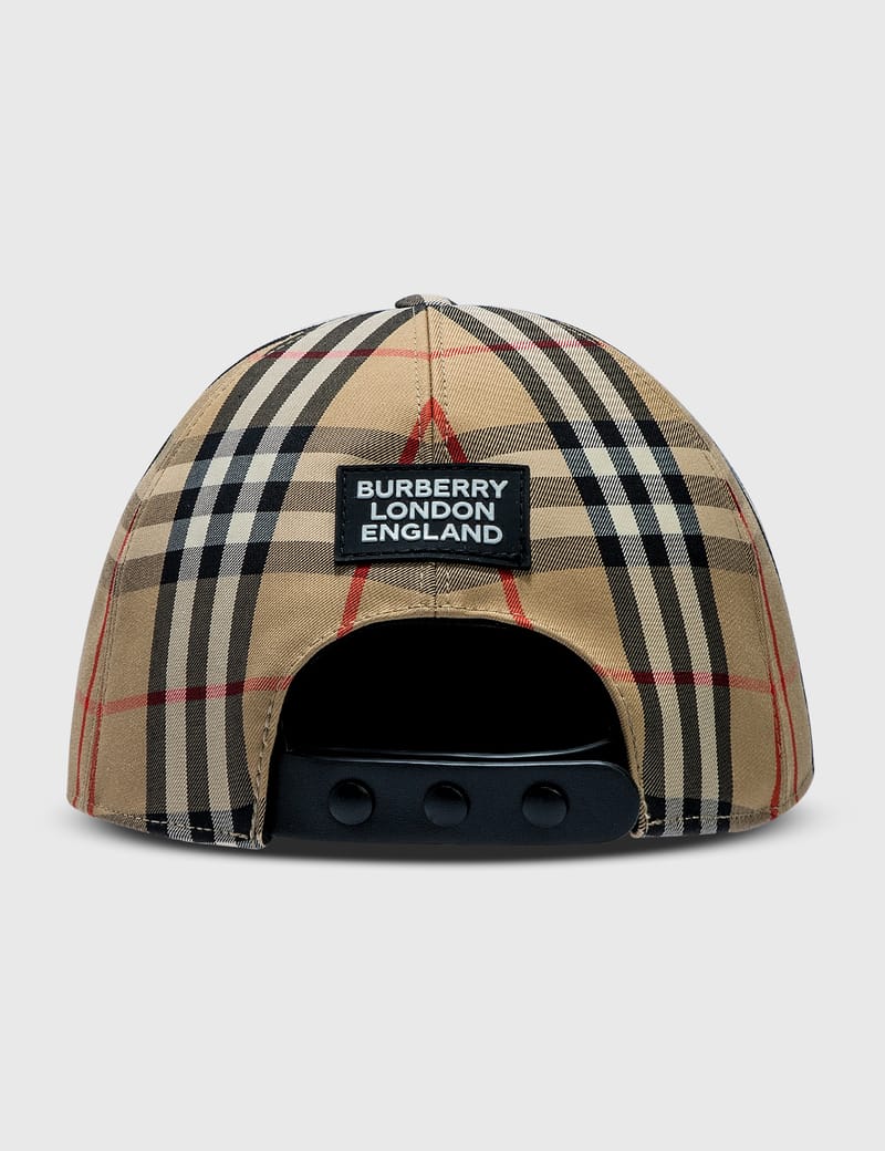 Burberry - Logo Appliqué Vintage Check Baseball Cap | HBX
