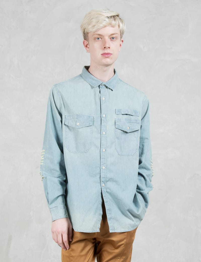 Stampd - Repaired Denim Shirt | HBX - Globally Curated Fashion and