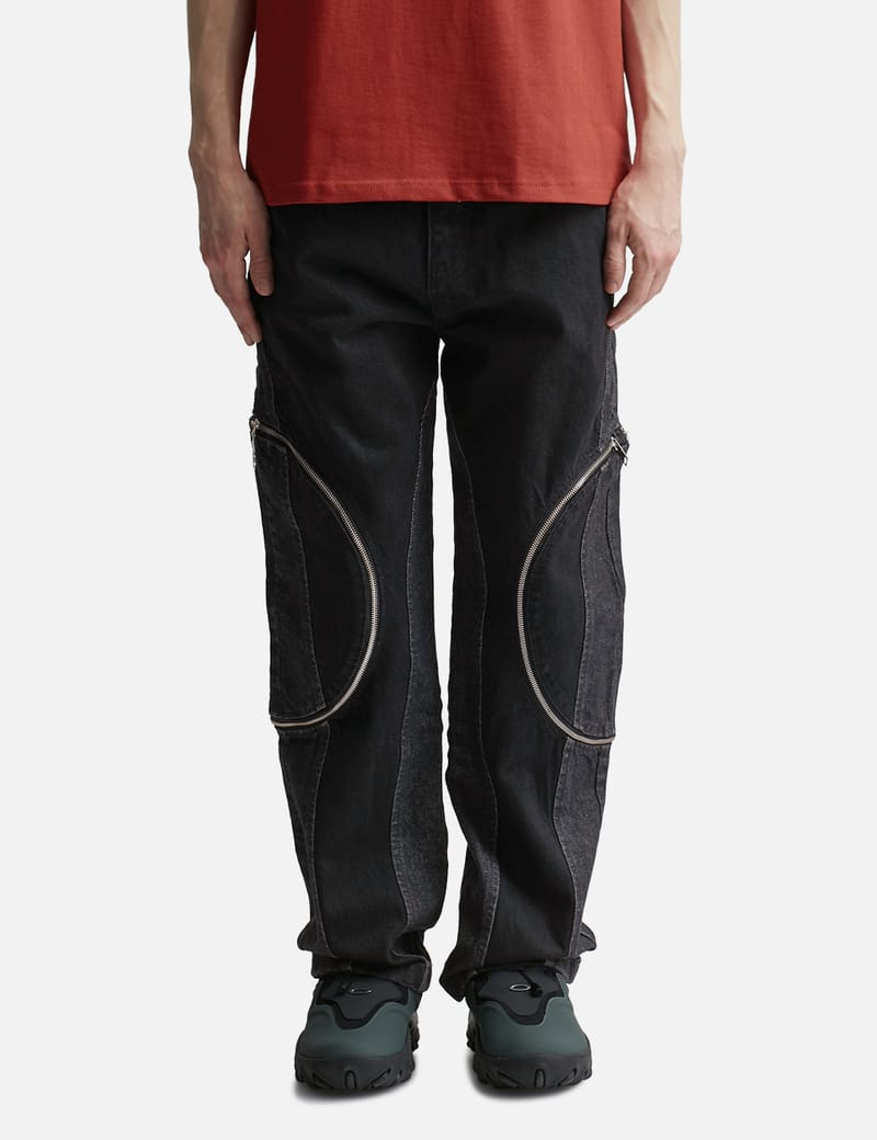 FINE CHAOS - CIRCLE-ZIP DENIM PANTS | HBX - HYPEBEAST 為您搜羅全球