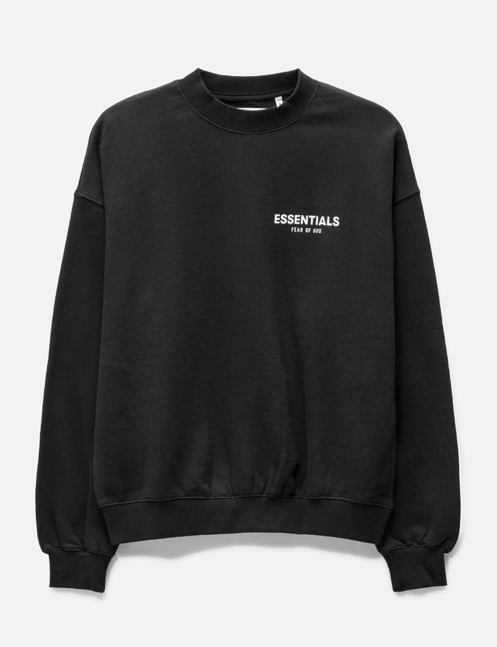 Fear of God Essentials - FEAR OF GOD ESSENTIALS PULLOVER CREW IN CAVIAR ...