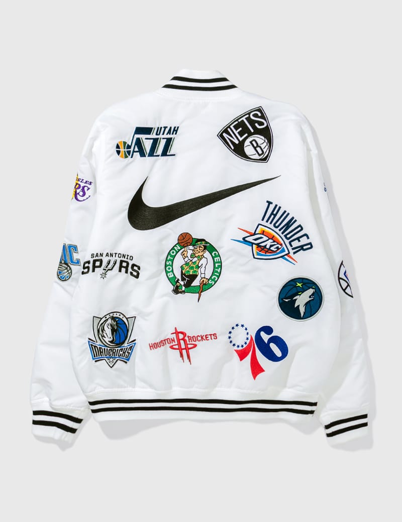 Supreme - SUPREME X NIKE NBA TEAM LOGOS BOMBER JACKET | HBX