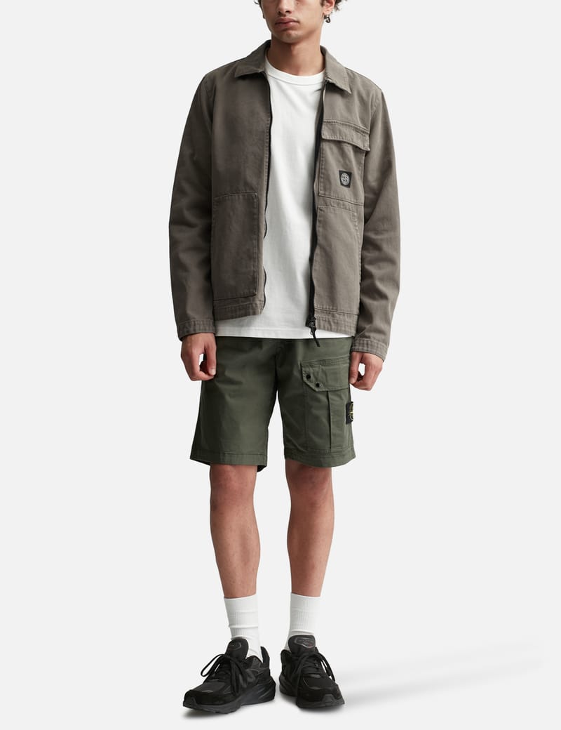 Stone Island Garment Dyed Overshirt in Walnut | FWRD