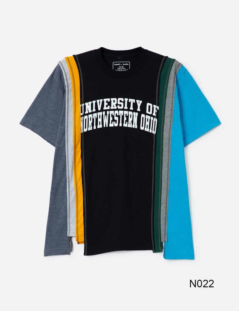 Needles 7 Cut Wide T-Shirt - College - Reworked vintage patchwork