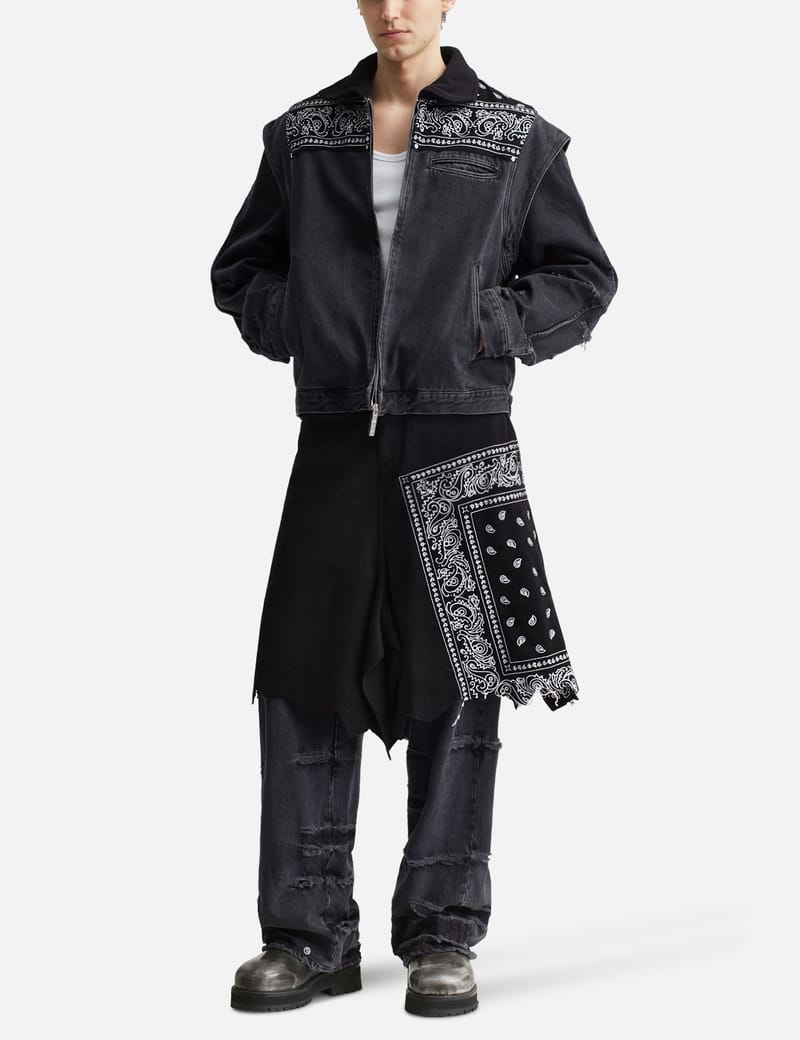 PDF Tokyo Calling Pants - Black Italian cotton pants with bandana