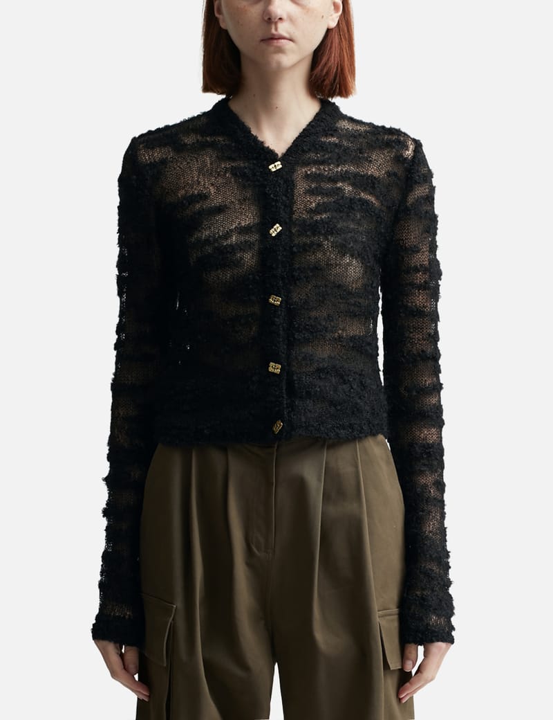 Ganni - Alpaca Mohair Boucle Cardigan | HBX