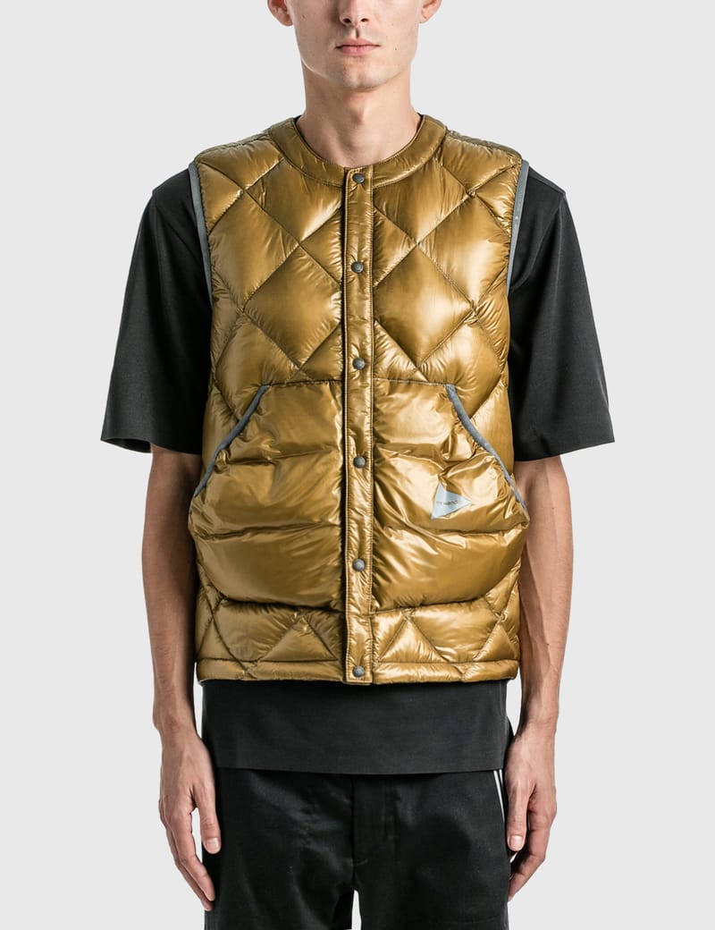 and wander - Diamond Stitch Down Vest | HBX - Globally Curated