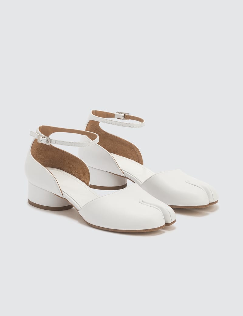 Maison Margiela - Tabi Leather Ankle Strap Ballerina | HBX