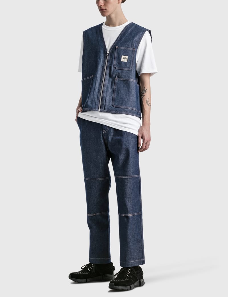 Stüssy - Denim Work Vest | HBX - Globally Curated Fashion