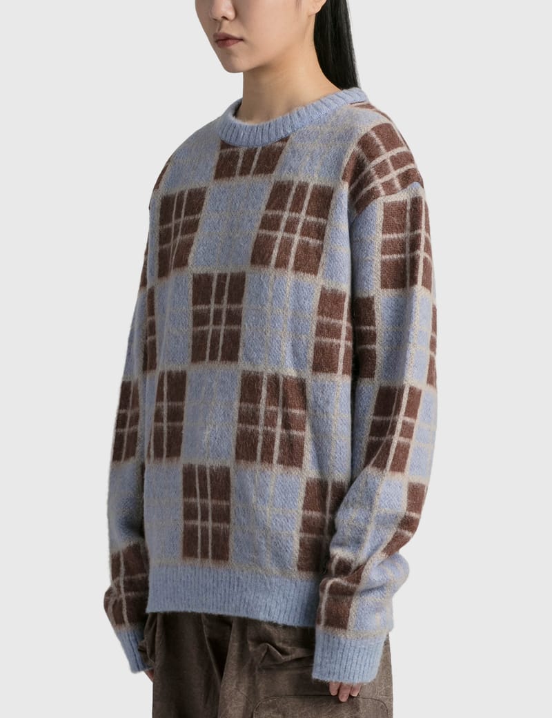 Awake NY - CHECKERED MOHAIR SWEATER | HBX - Globally Curated
