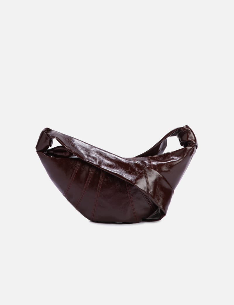 Lemaire Small Croissant Bag - Chocolate coated cotton crossbody