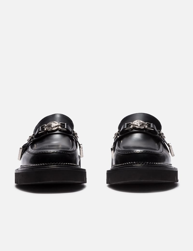 Toga Virilis CLASSIC BUMPER LOAFERS - Black polished leather slip