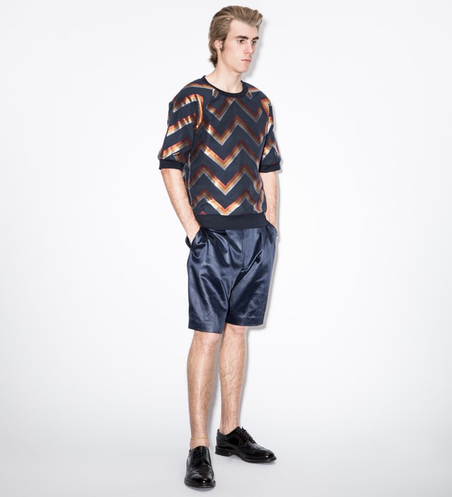 Paul Smith - Black Zig-Zag Rainbow Stripe S/S Sweater | HBX