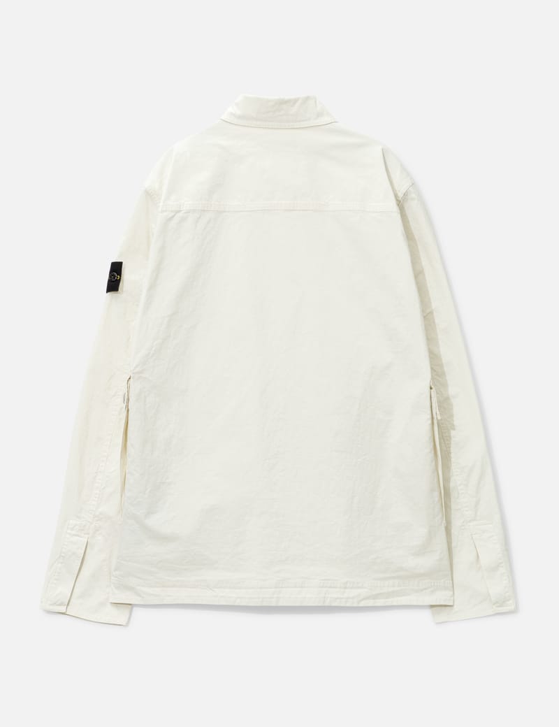 Stone Island - Stretch Ripstop Cotton Overshirt | HBX Stone Island - Stretch Ripstop Cotton Overshirt | HBX
