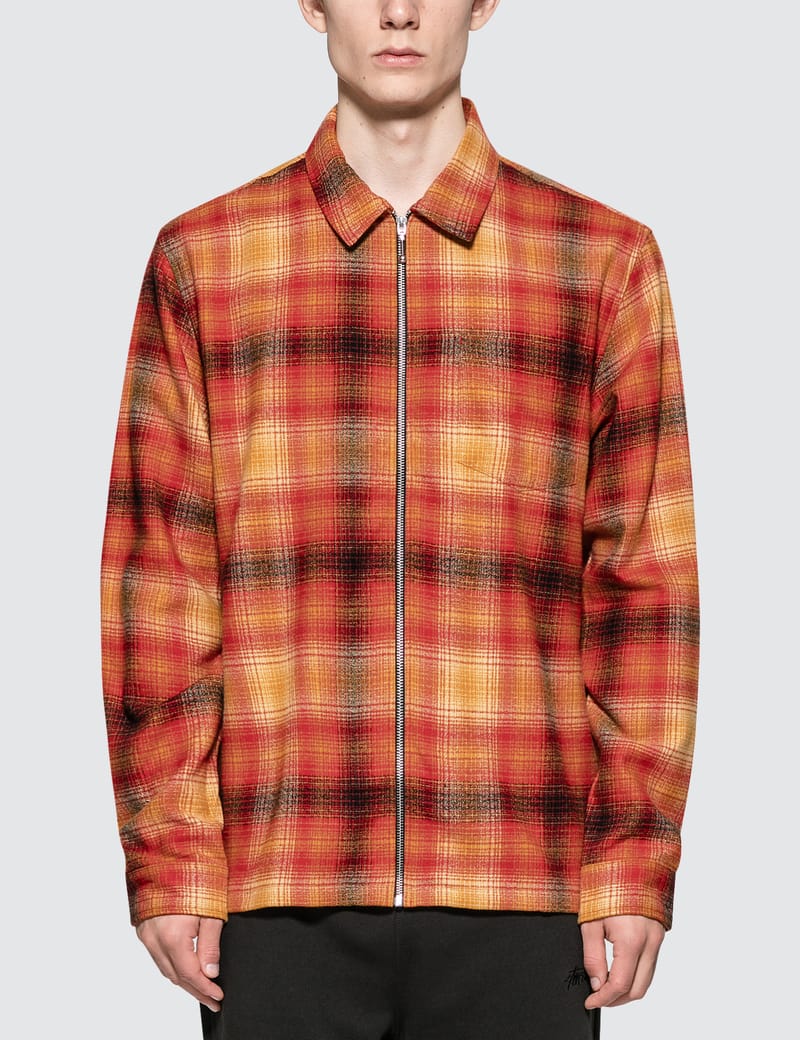 Stussy crepe discount plaid shirt