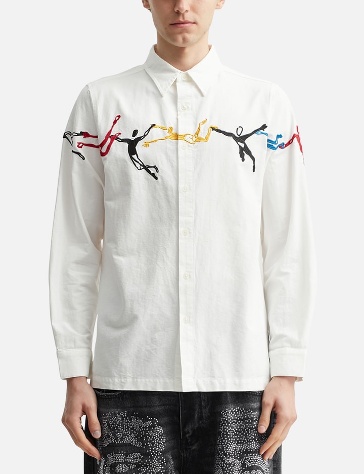 KidSuper - Embroidered Figures Button-Up | HBX