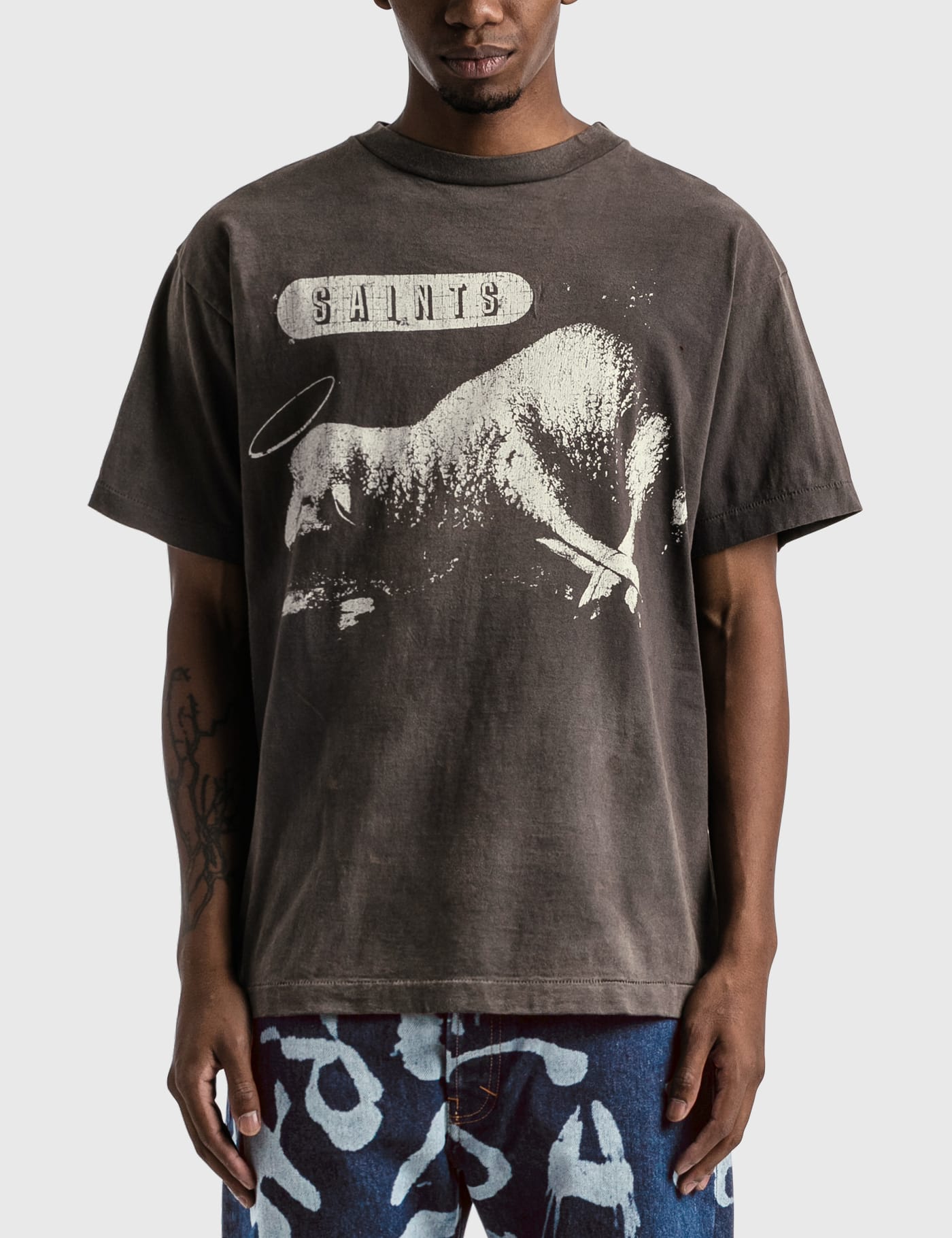 Saint Michael - Lion Sheep T-shirt | HBX - Globally Curated Fashion and  Lifestyle by Hypebeast
