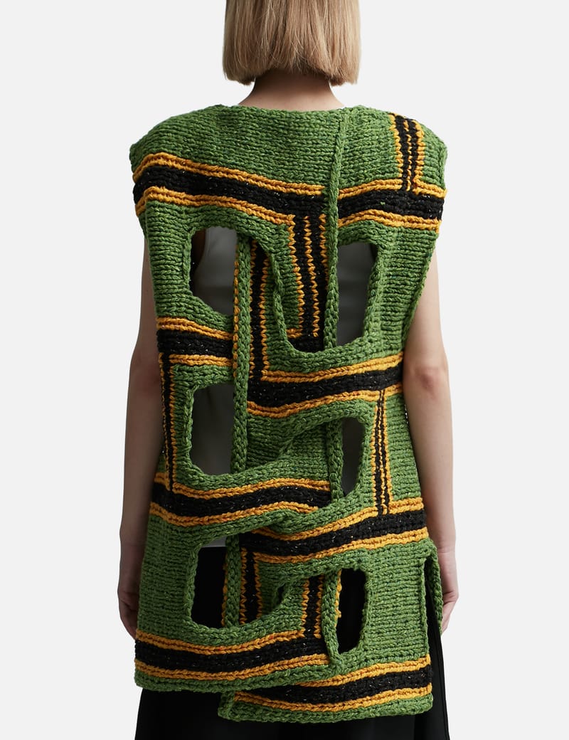 ベスト・ジレ JW ANDERSON Women Vests JO0248PG1717001 White JW Anderson Lace Trim V-Neck Vest | Neiman Marcus